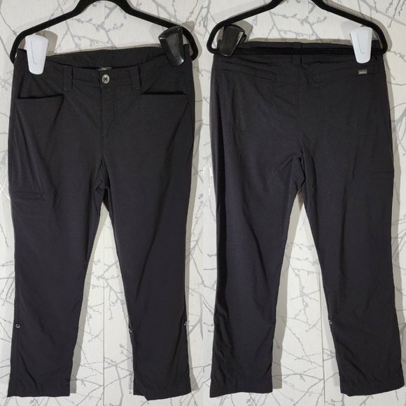 Eddie Bauer Travex Black Mid Rise Roll On Pants - Picture 1 of 5